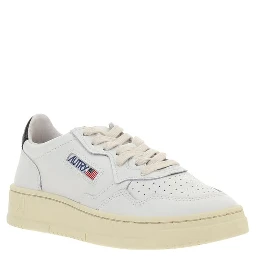 White Calf Leather Bos Taurus Low Top Sneakers