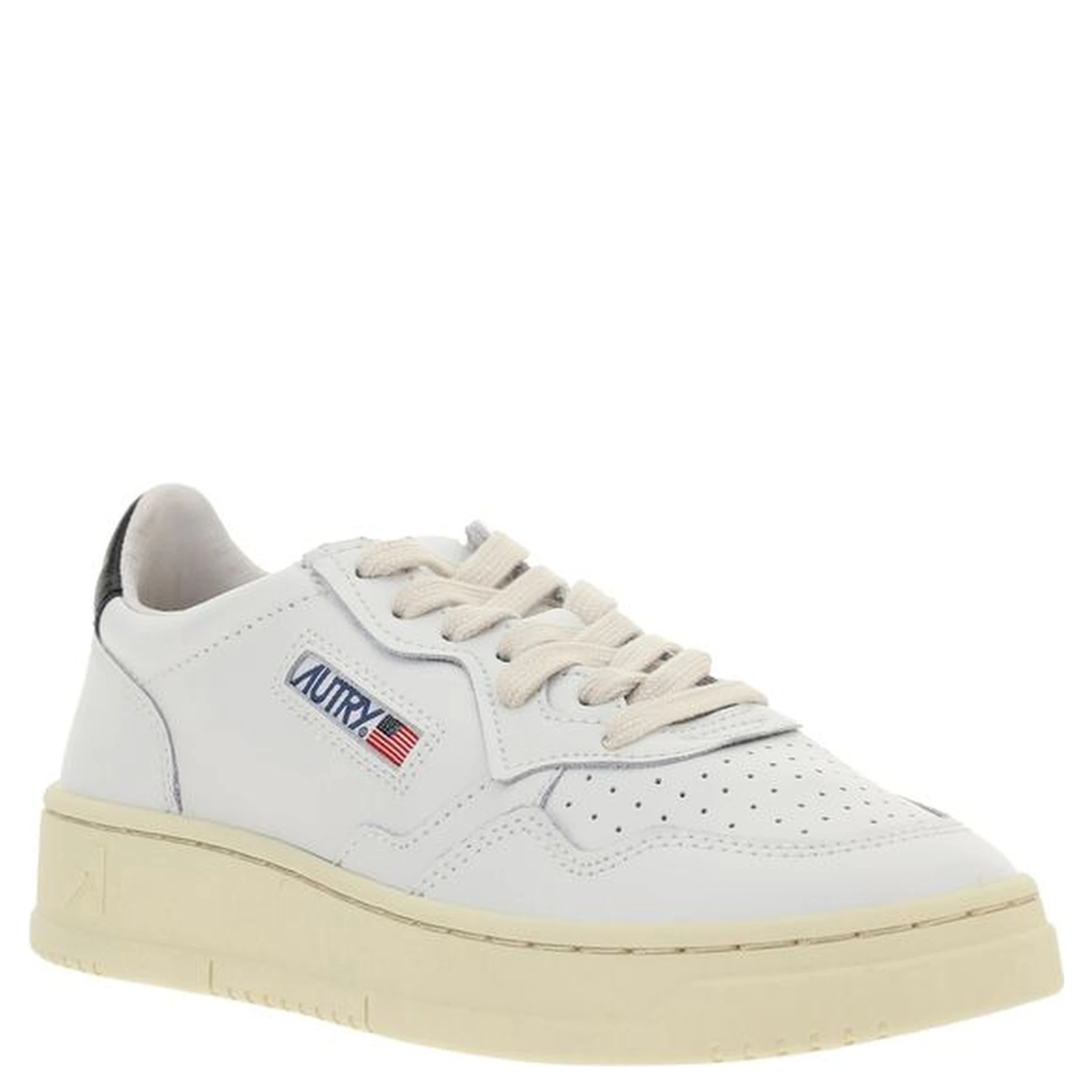 White Calf Leather Bos Taurus Low Top Sneakers