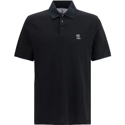 Black Cotton Polo Shirt