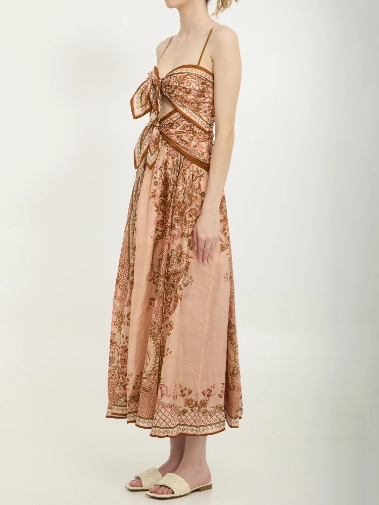 Aster scarf print midi dress alternative
