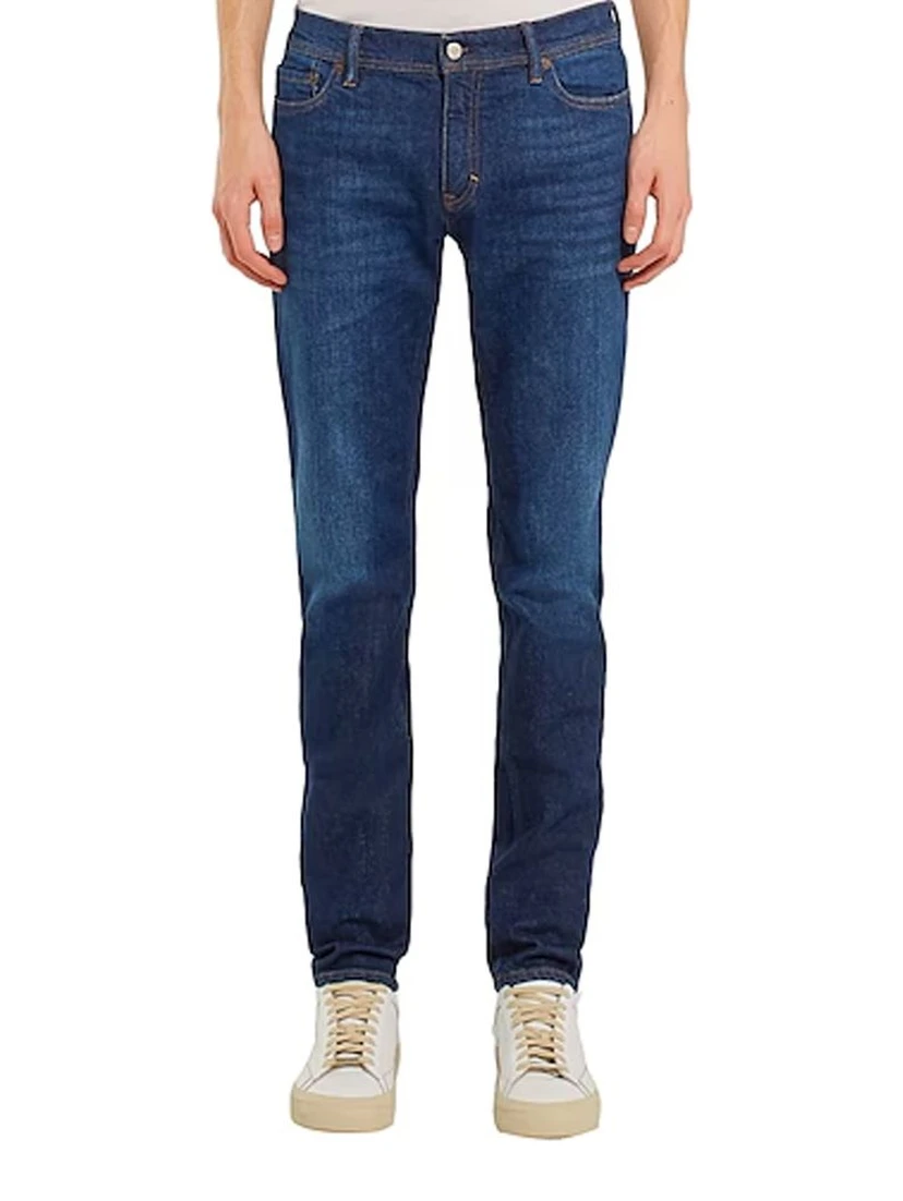Blue Cotton Skinny Jeans