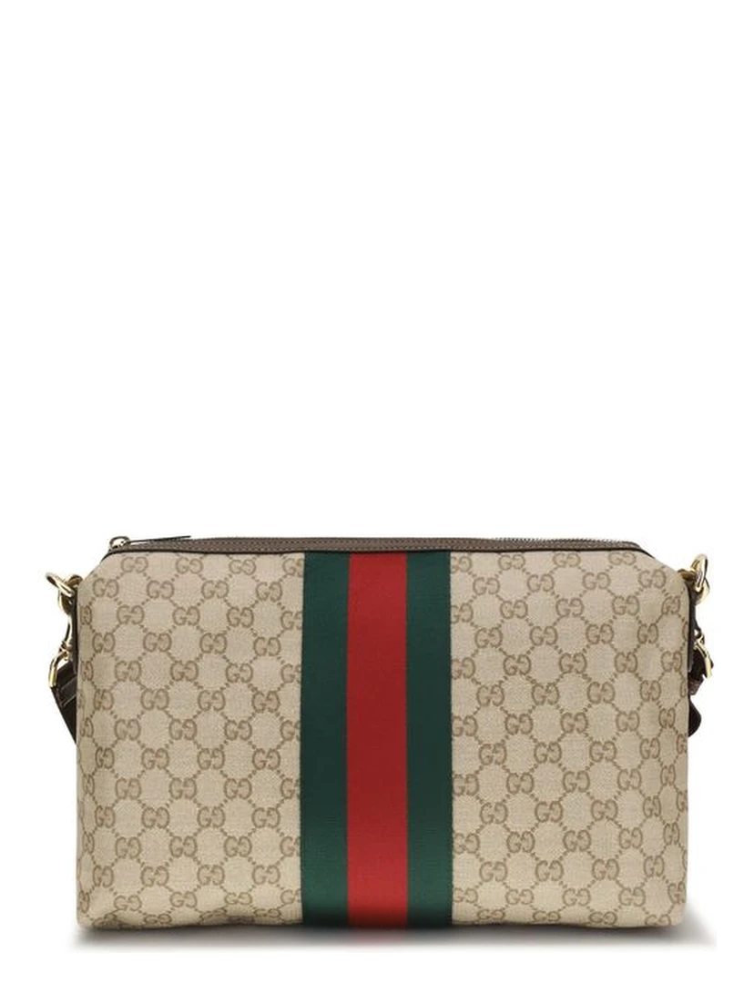 Beige Fabric Shoulder Bag