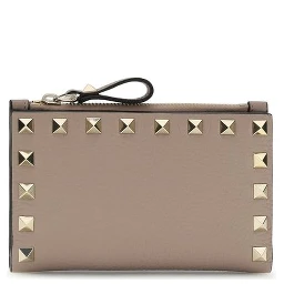 Beige Calf Leather Bos Taurus Wallet