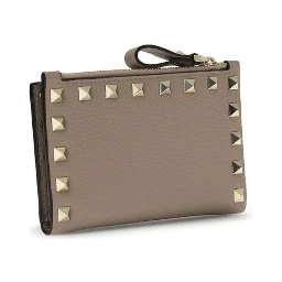 Beige Calf Leather Bos Taurus Wallet
