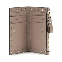 Beige Calf Leather Bos Taurus Wallet