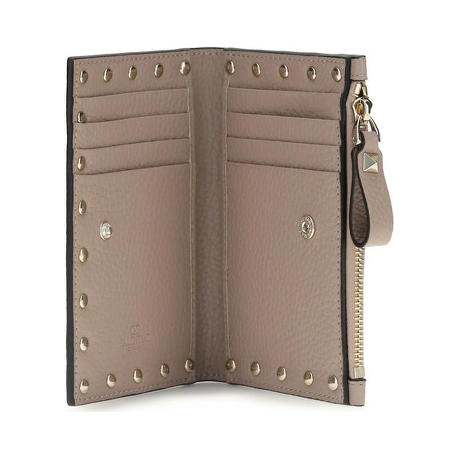 Beige Calf Leather Bos Taurus Wallet