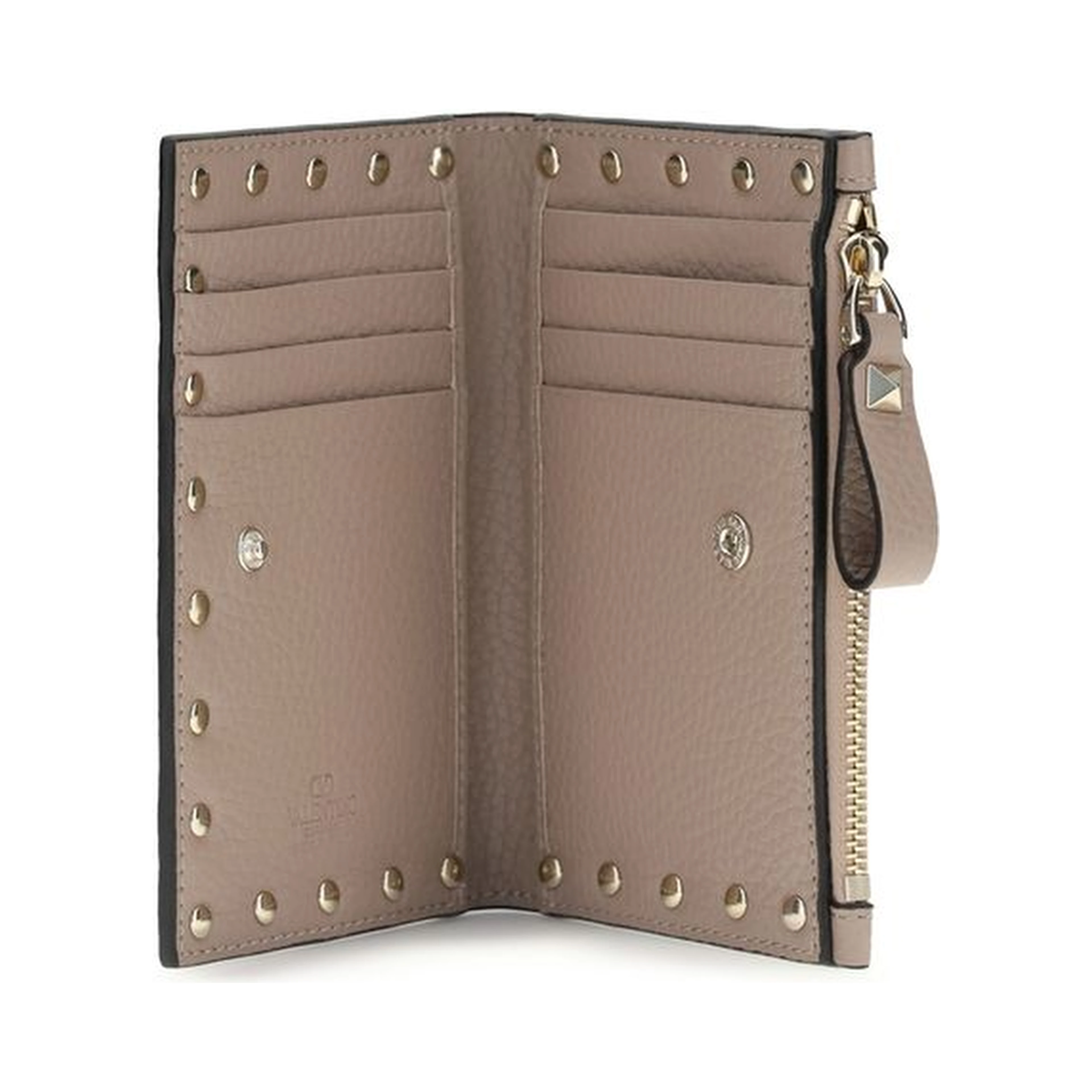 Beige Calf Leather Bos Taurus Wallet
