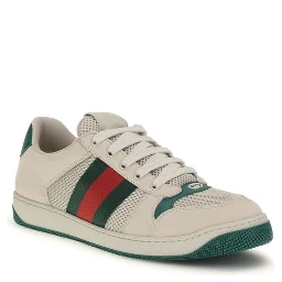 Beige Fabric Low Top Sneakers