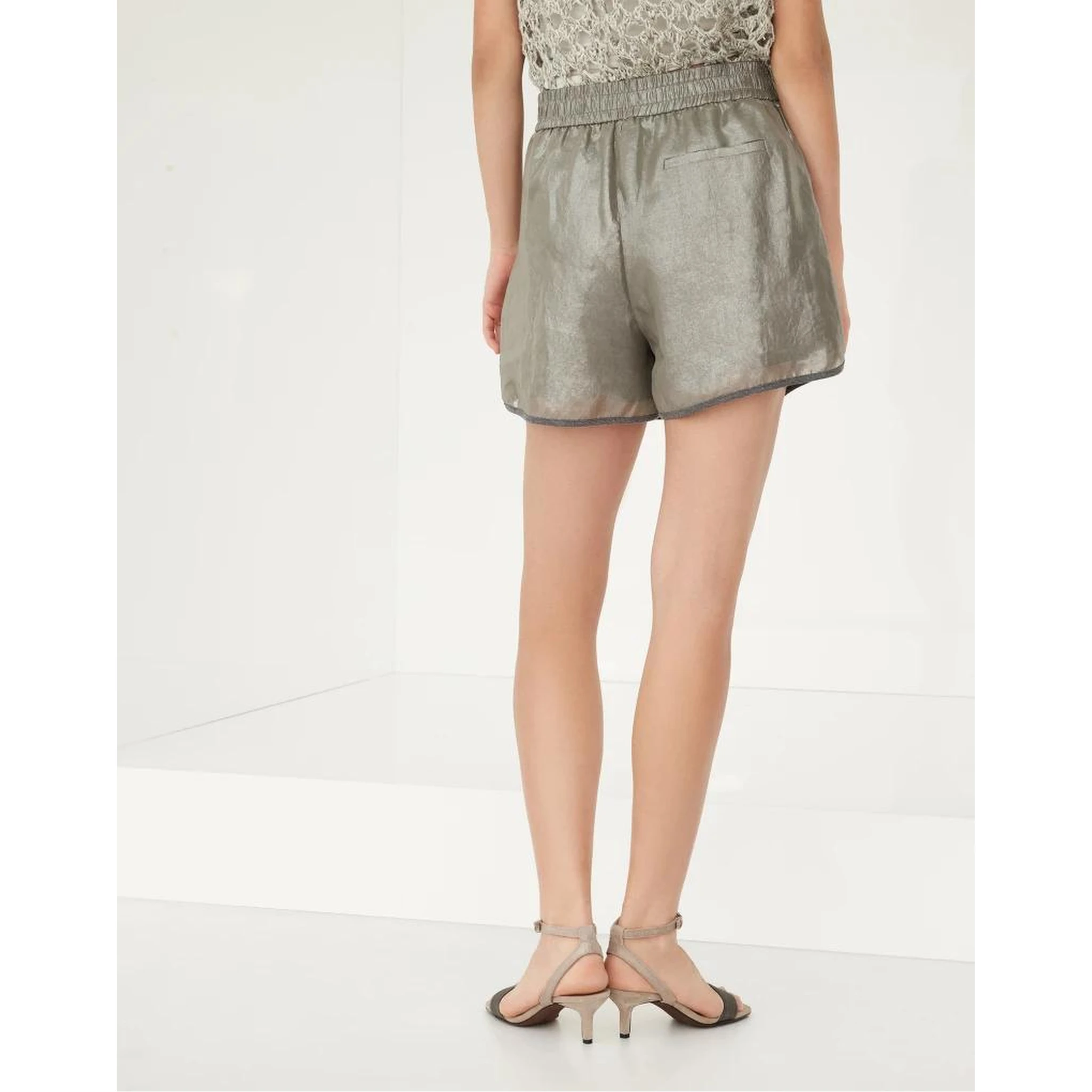 Bicolor Cotton Shorts