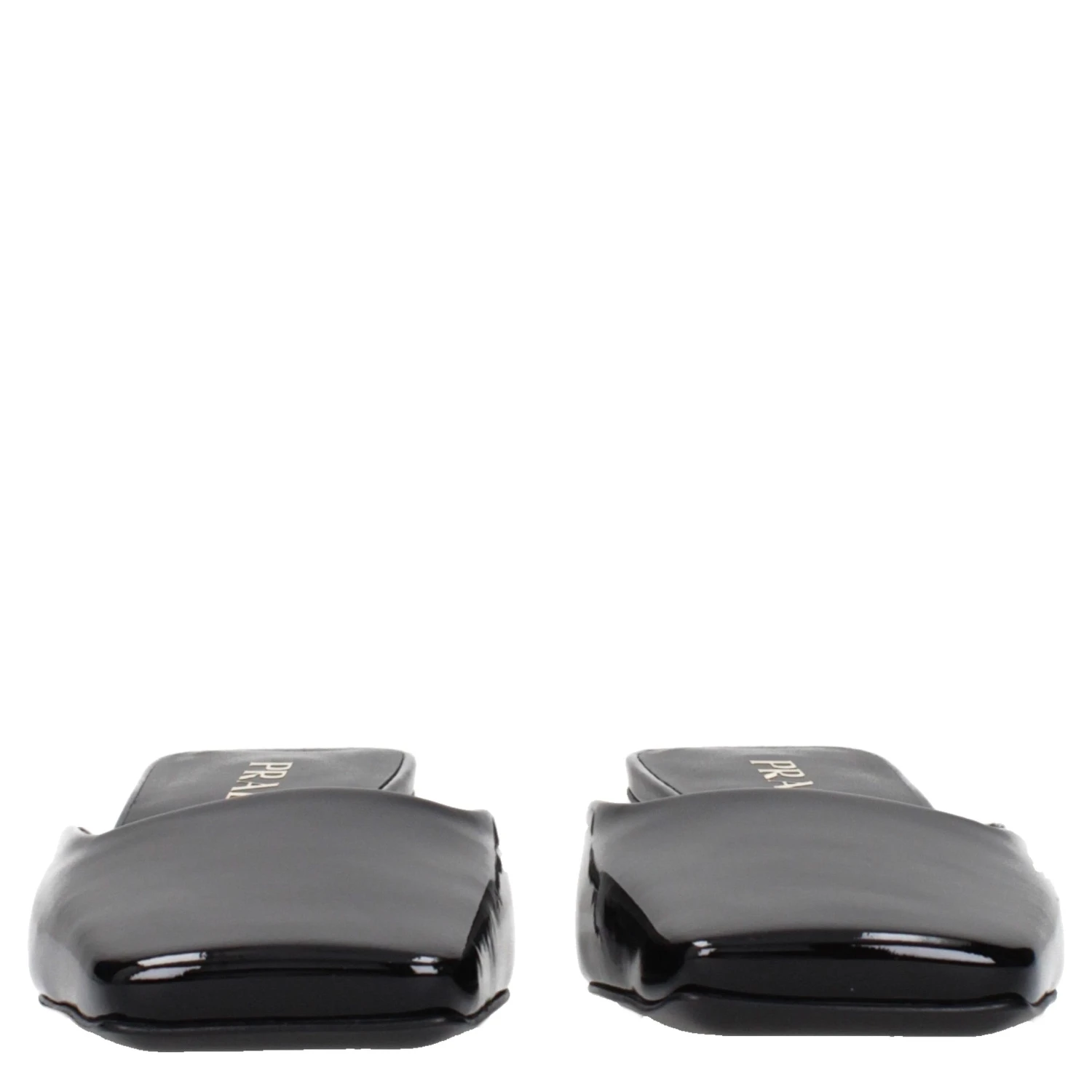 Black Leather Flat Sandals