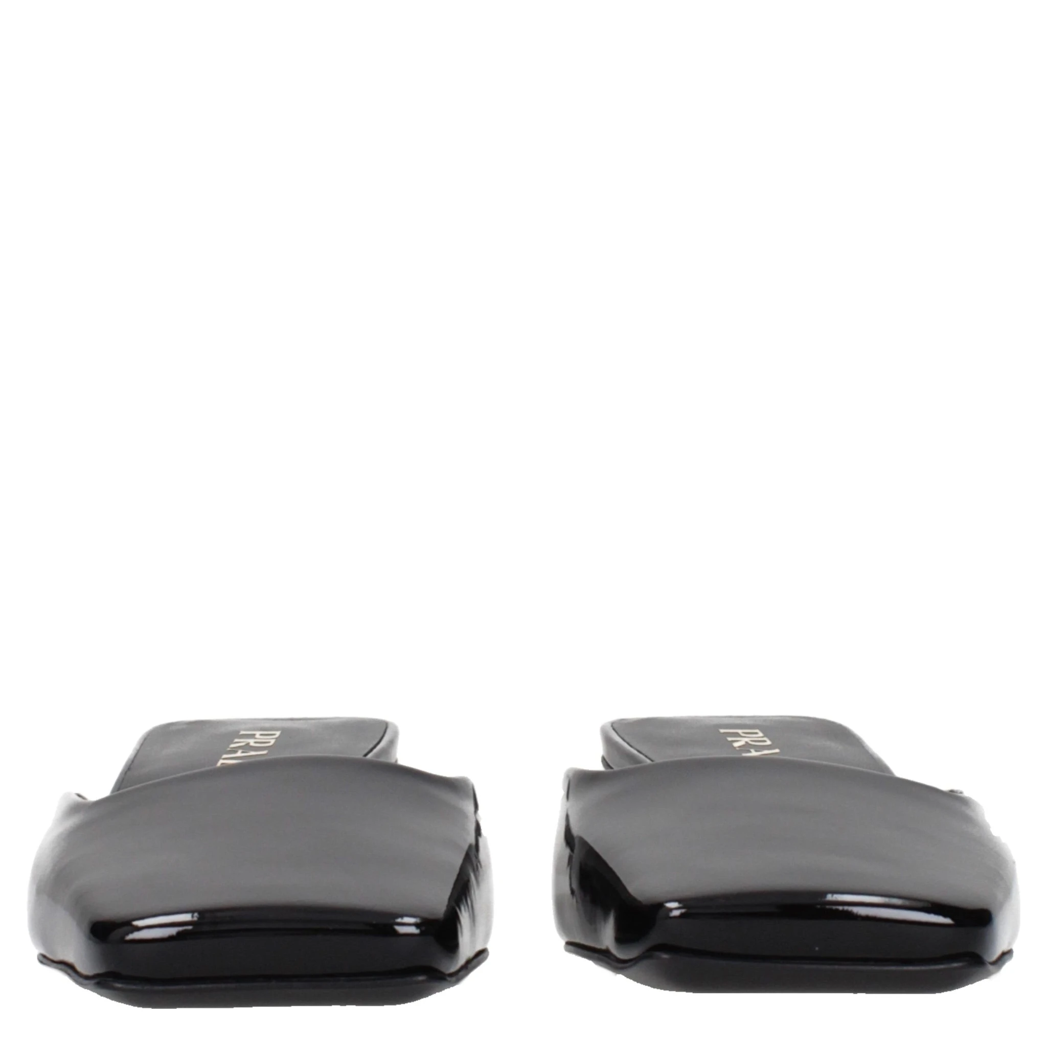 Black Leather Flat Sandals