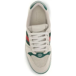 Beige Fabric Low Top Sneakers