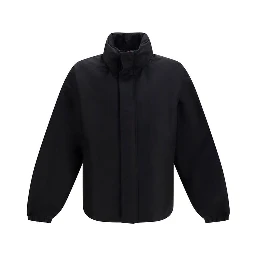 Black Cotton Full-Length Jacket