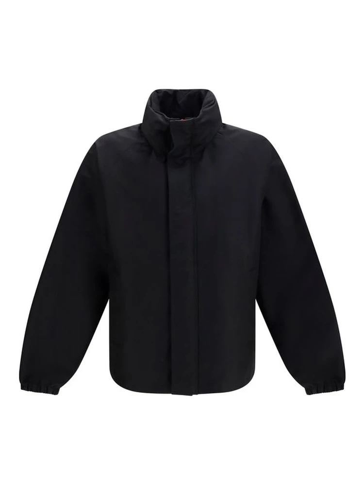 Black Cotton Full-Length Jacket