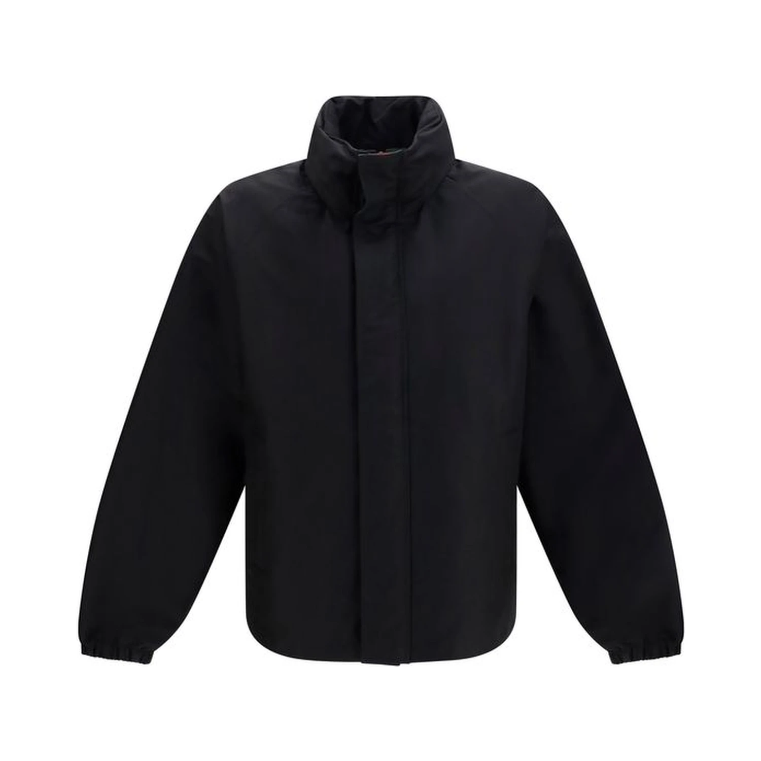 Black Cotton Full-Length Jacket