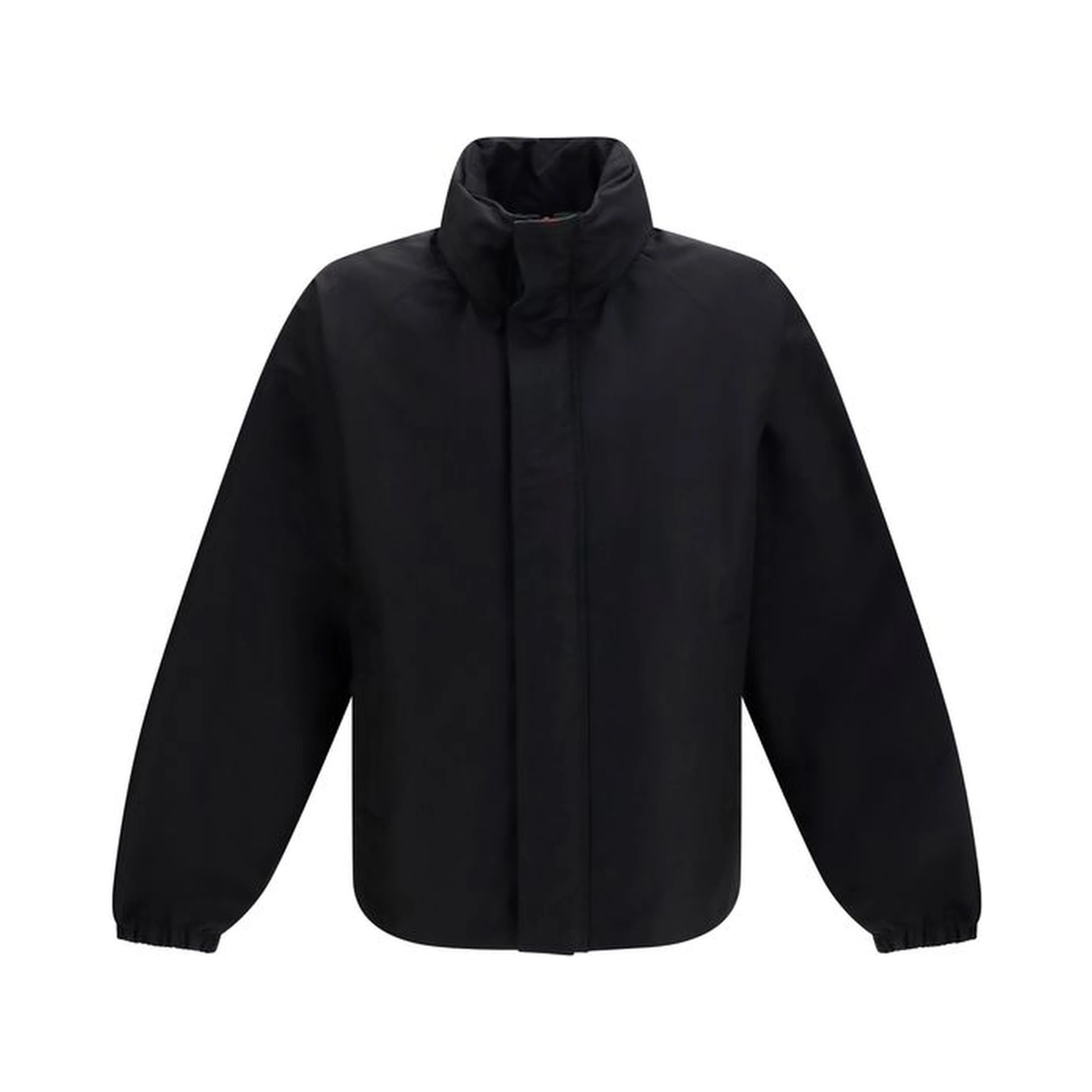 Black Cotton Full-Length Jacket