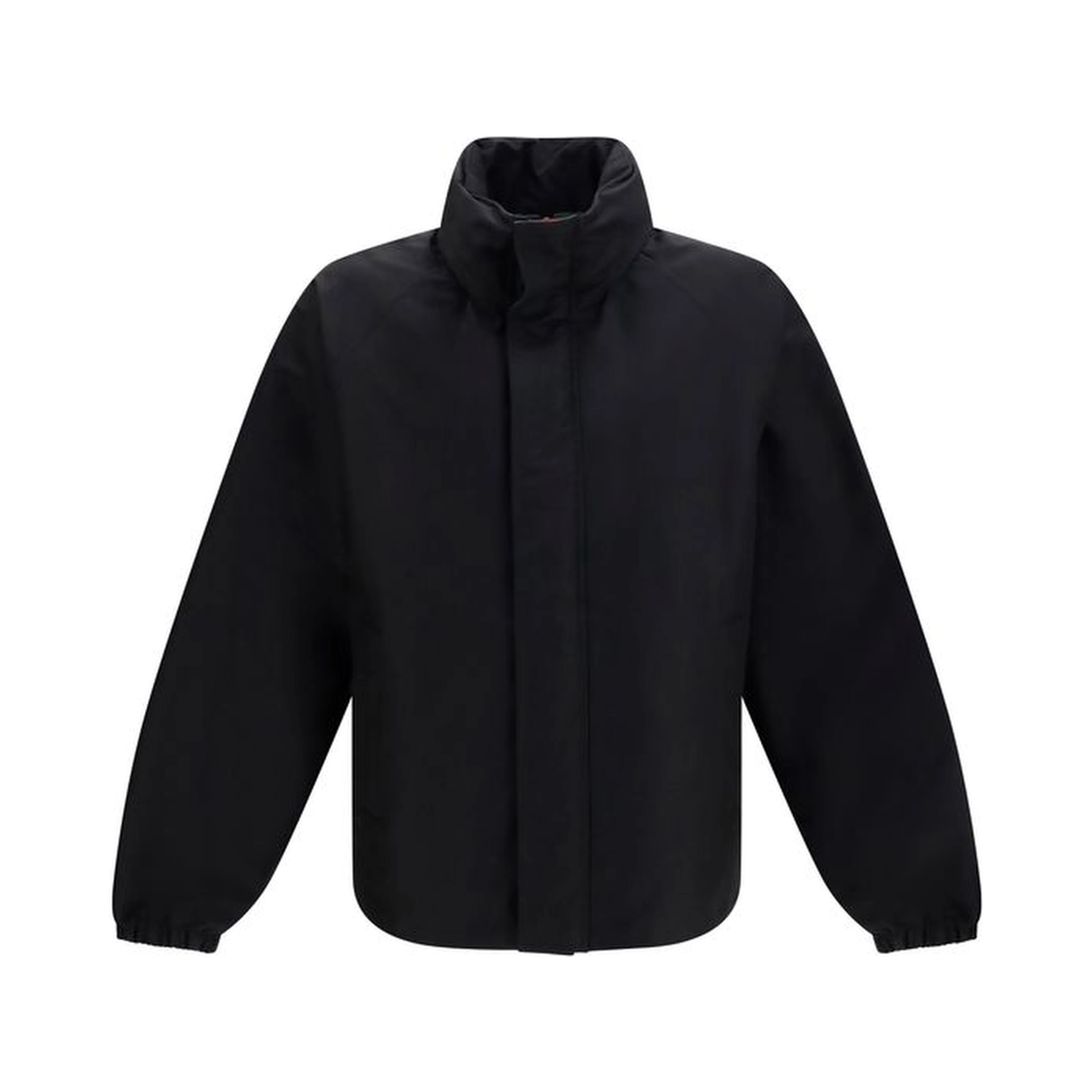 Black Cotton Full-Length Jacket