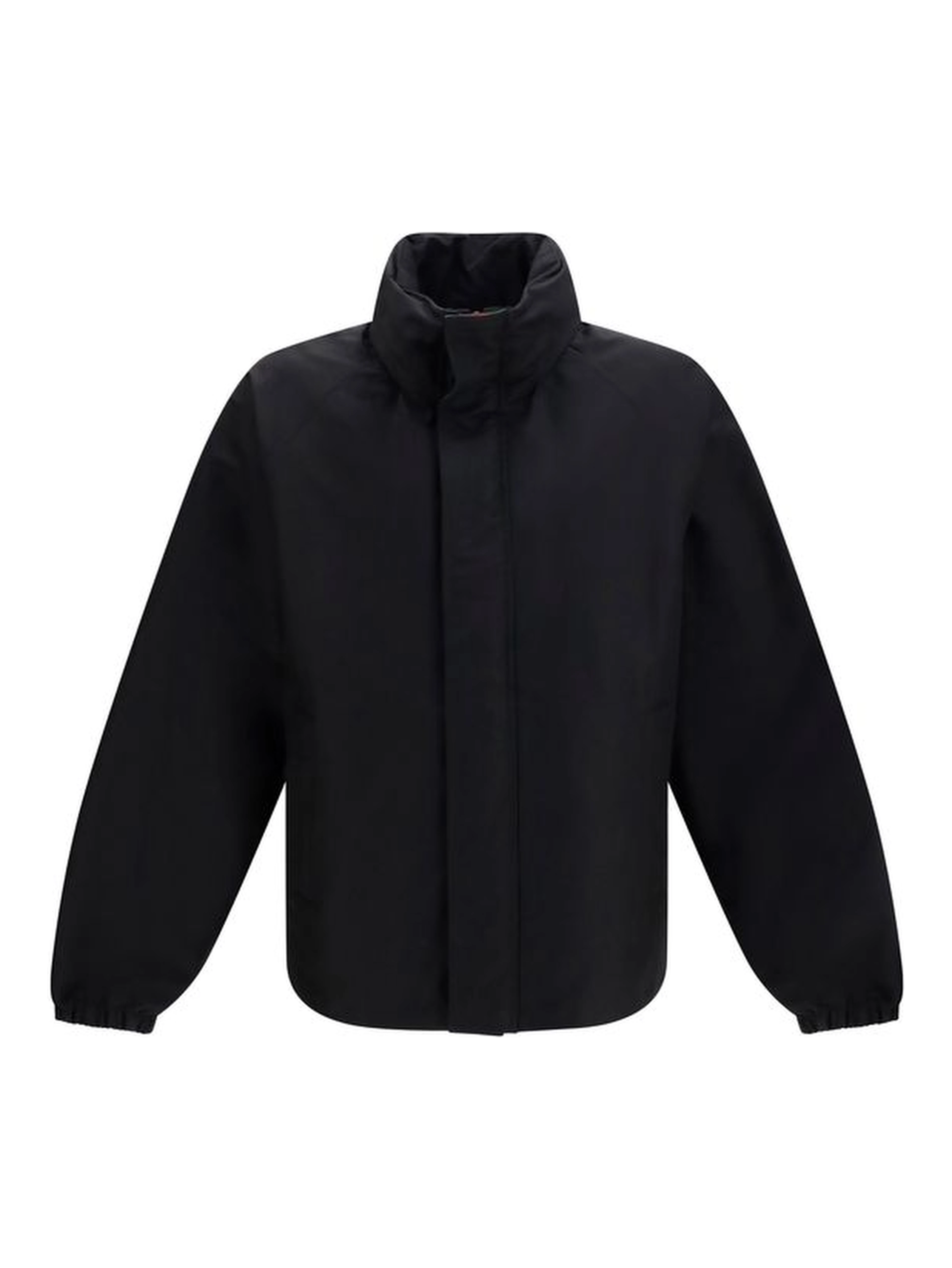 Black Cotton Full-Length Jacket