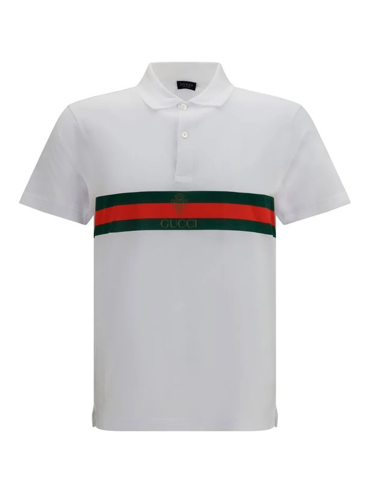White Cotton Polo Shirt