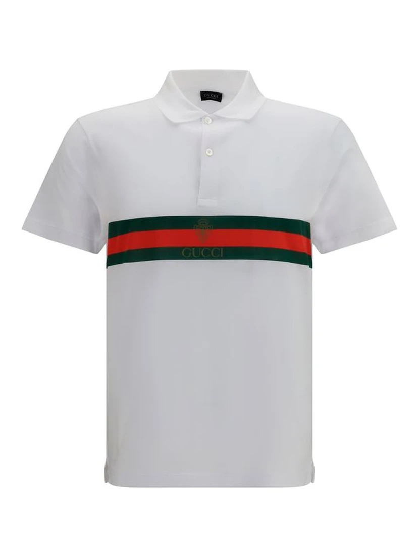 White Cotton Polo Shirt