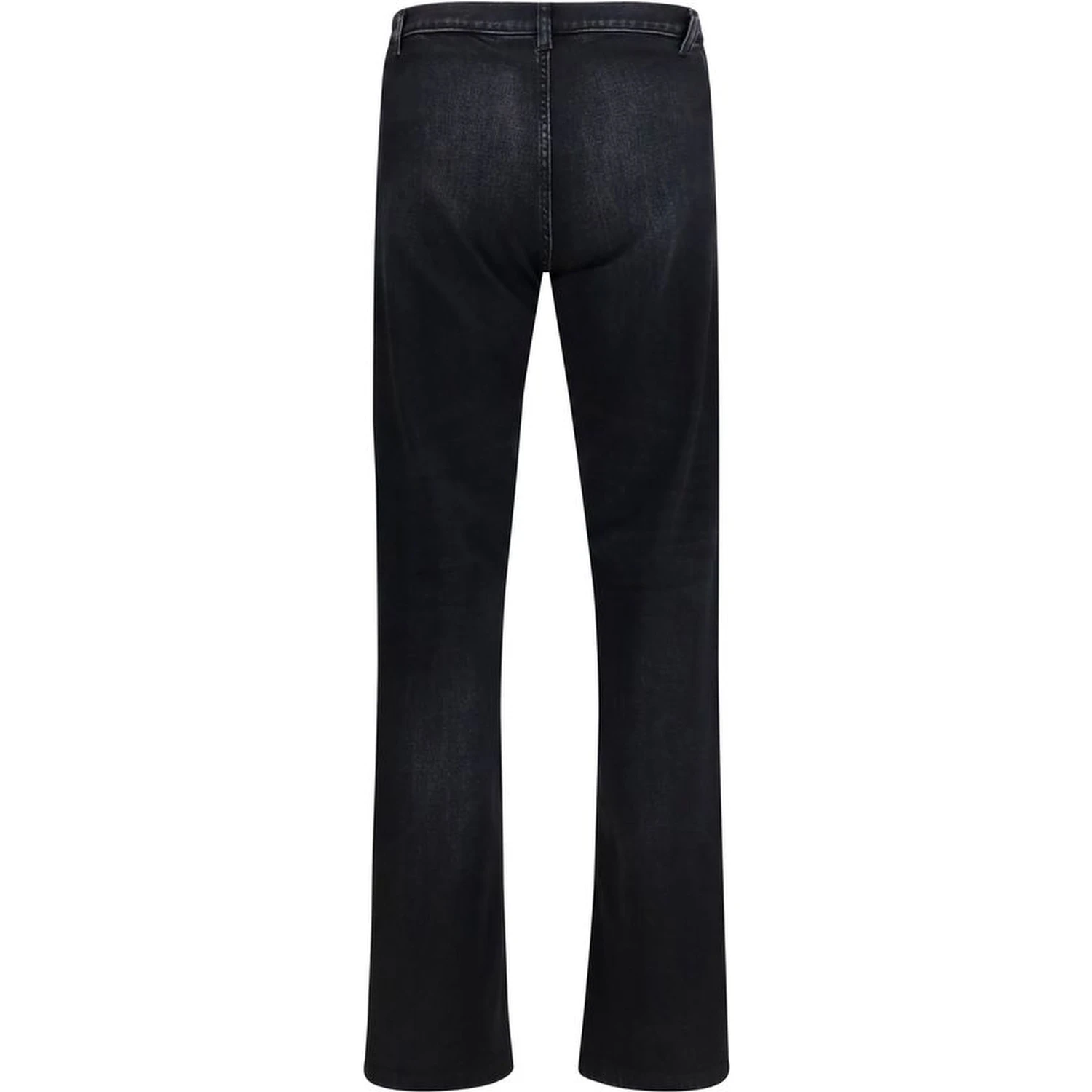 Black Cotton Flared Jeans