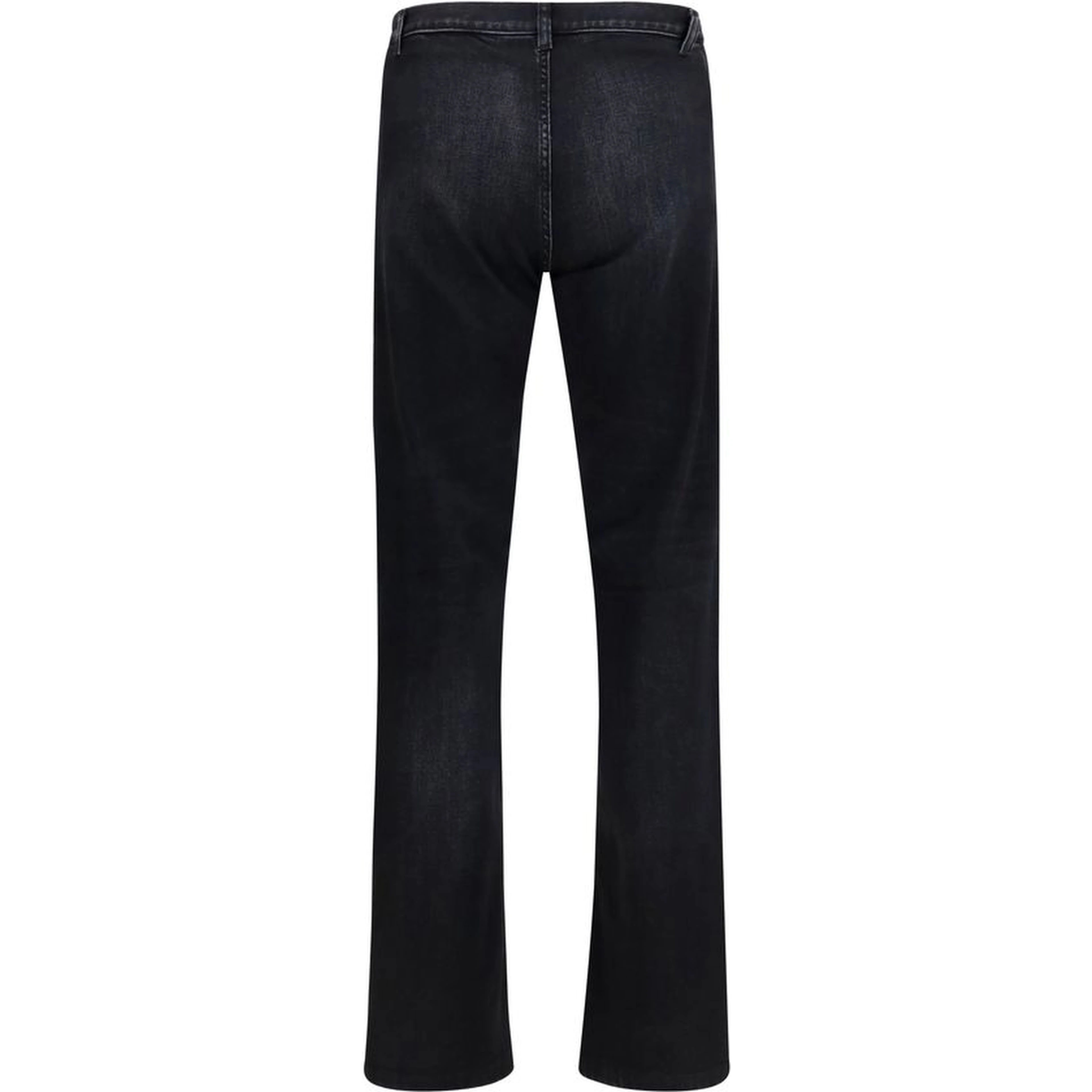 Black Cotton Flared Jeans