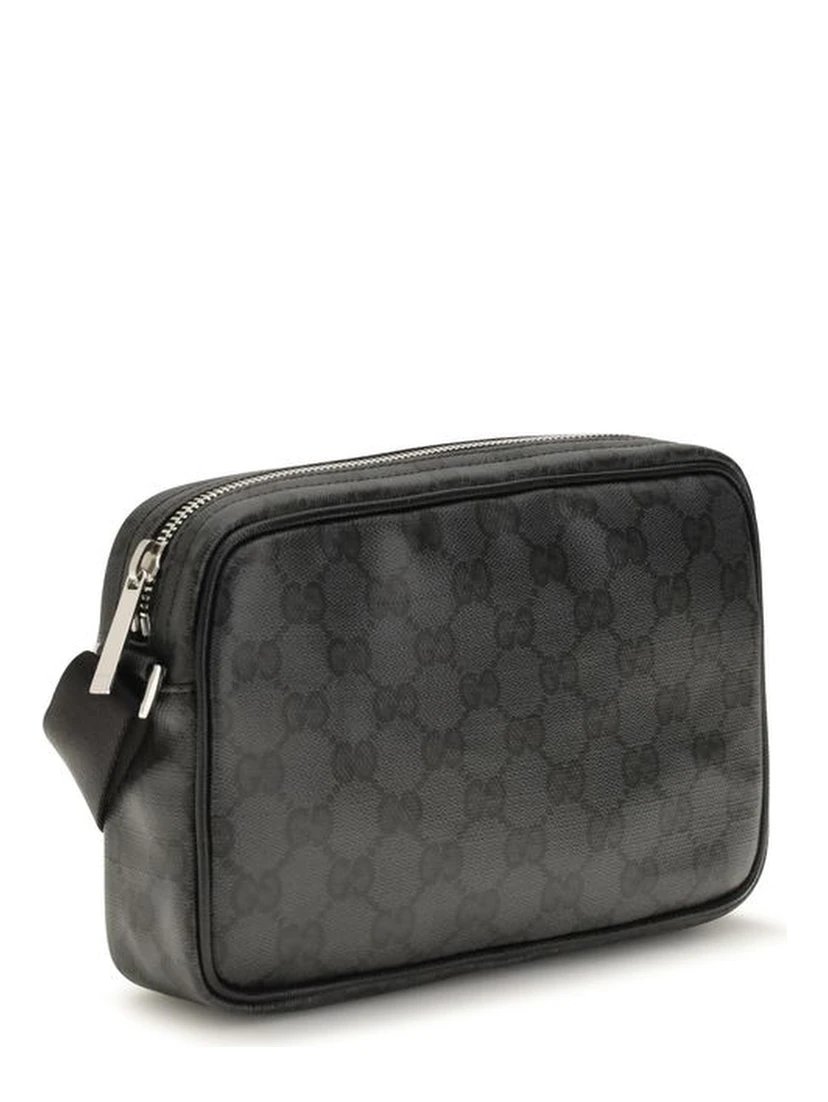 Black Fabric Shoulder Bag