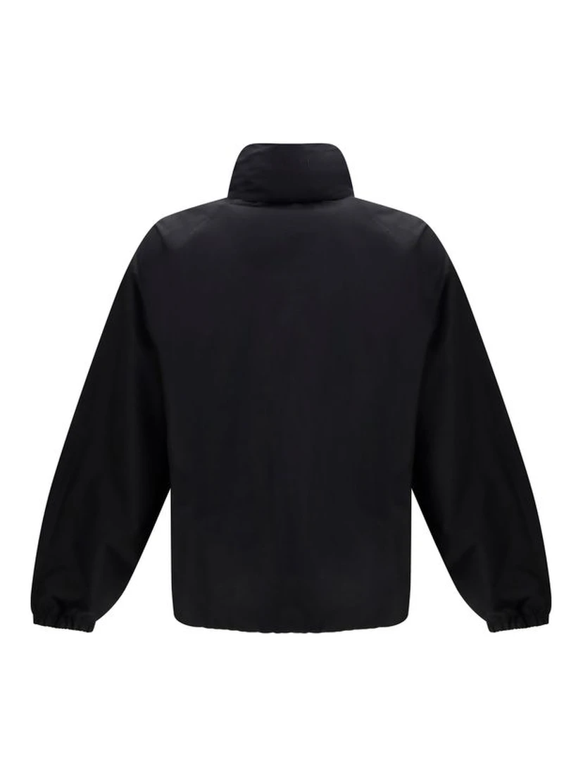 Black Cotton Full-Length Jacket