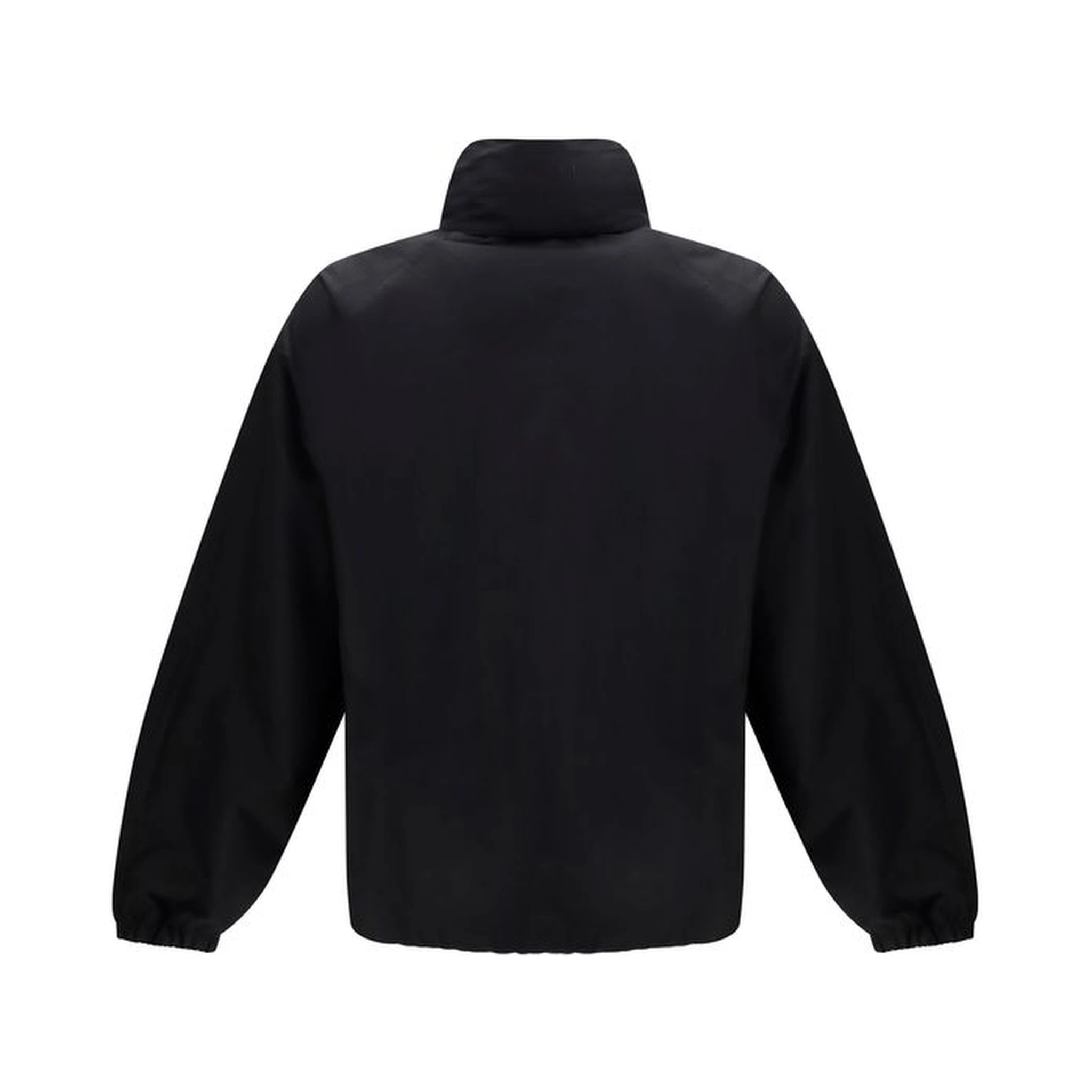 Black Cotton Full-Length Jacket