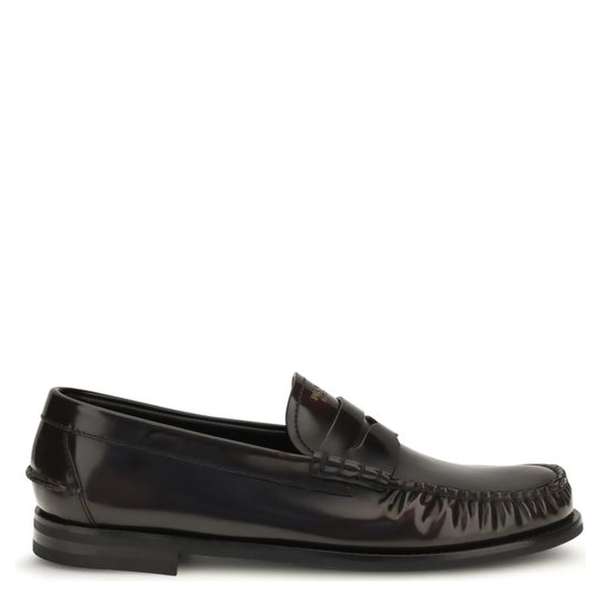 Brown Calf Leather Bos Taurus Slip-On Loafers