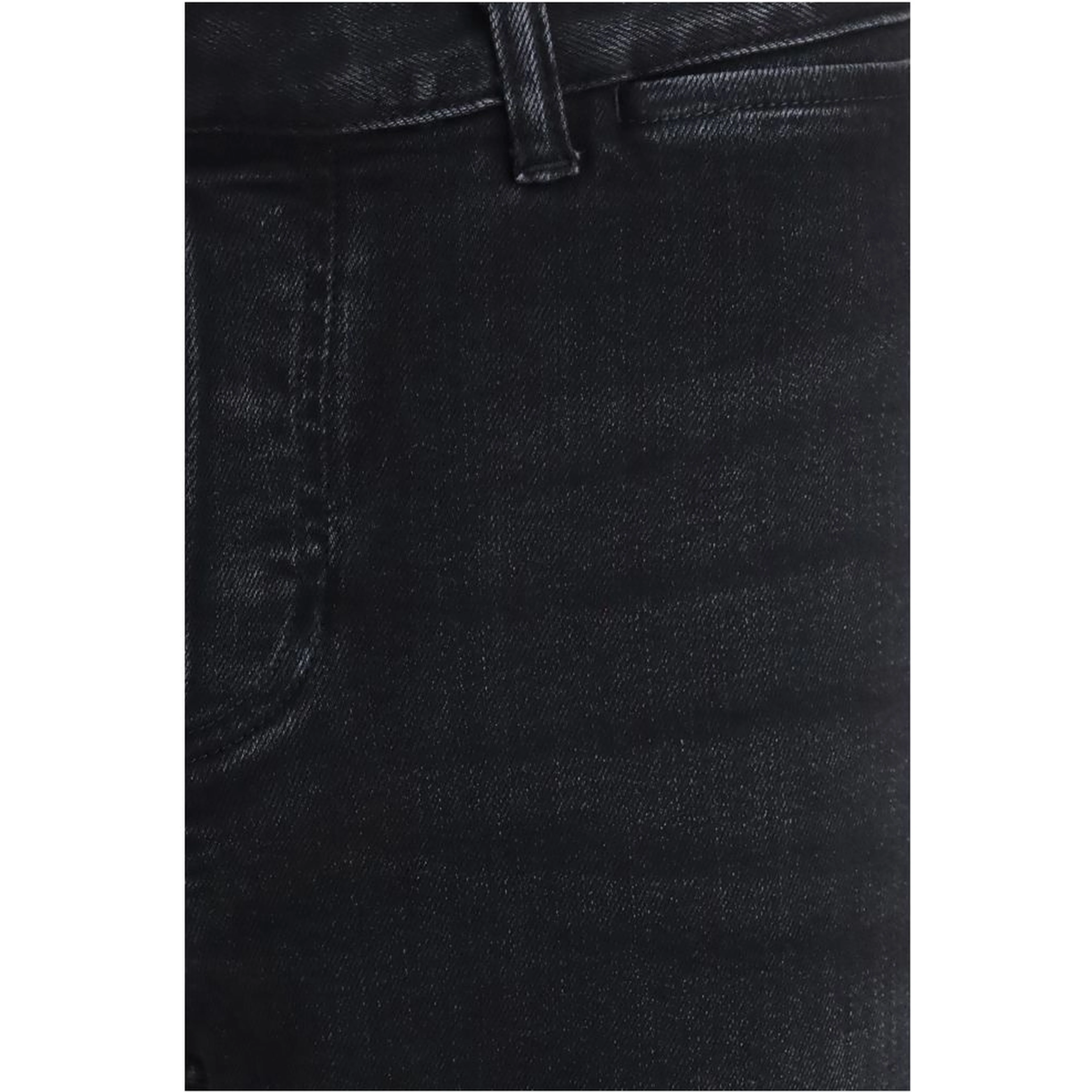 Black Cotton Flared Jeans