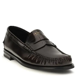 Brown Calf Leather Bos Taurus Slip-On Loafers