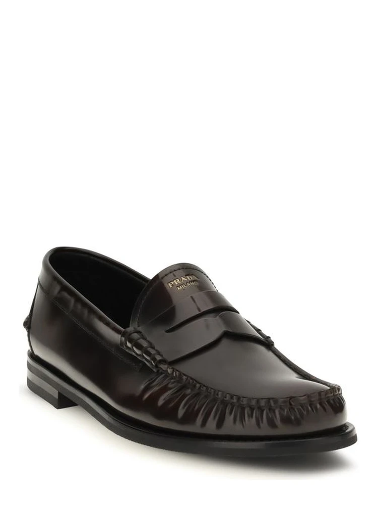 Brown Calf Leather Bos Taurus Slip-On Loafers alternative