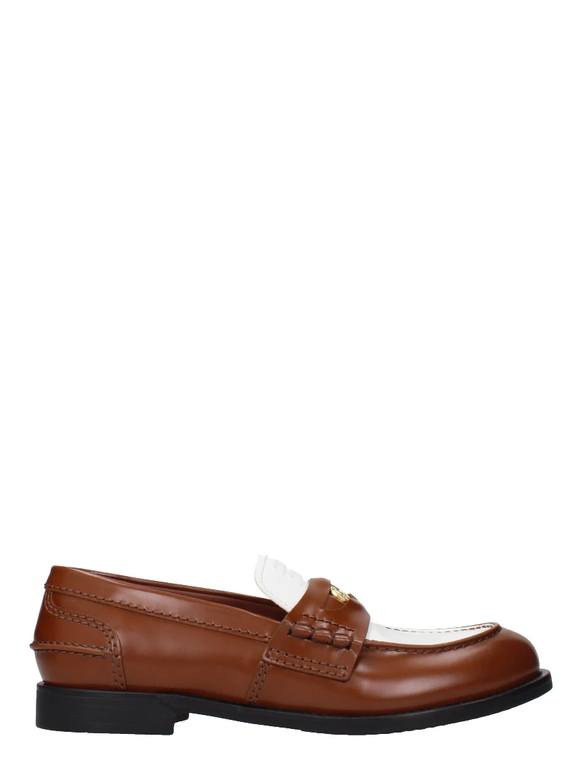Brown Leather Slip-On Loafers