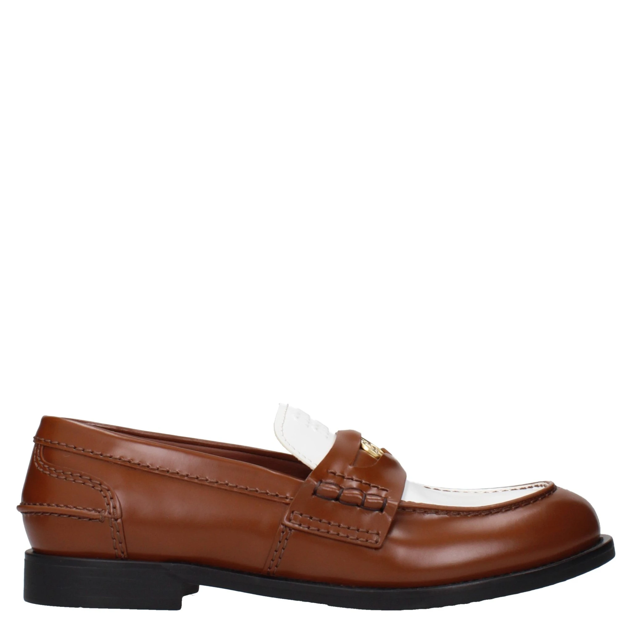 Brown Leather Slip-On Loafers