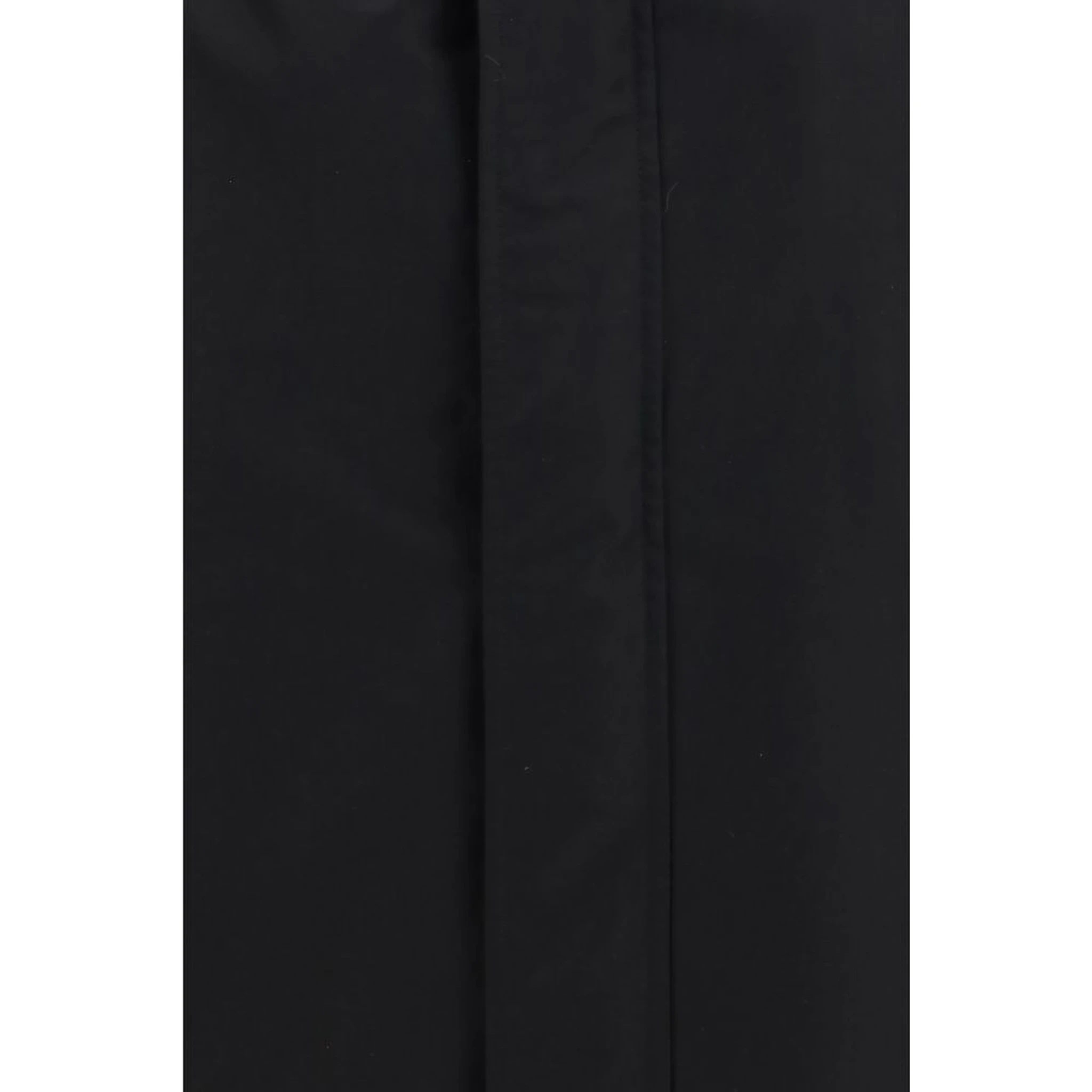 Black Cotton Full-Length Jacket