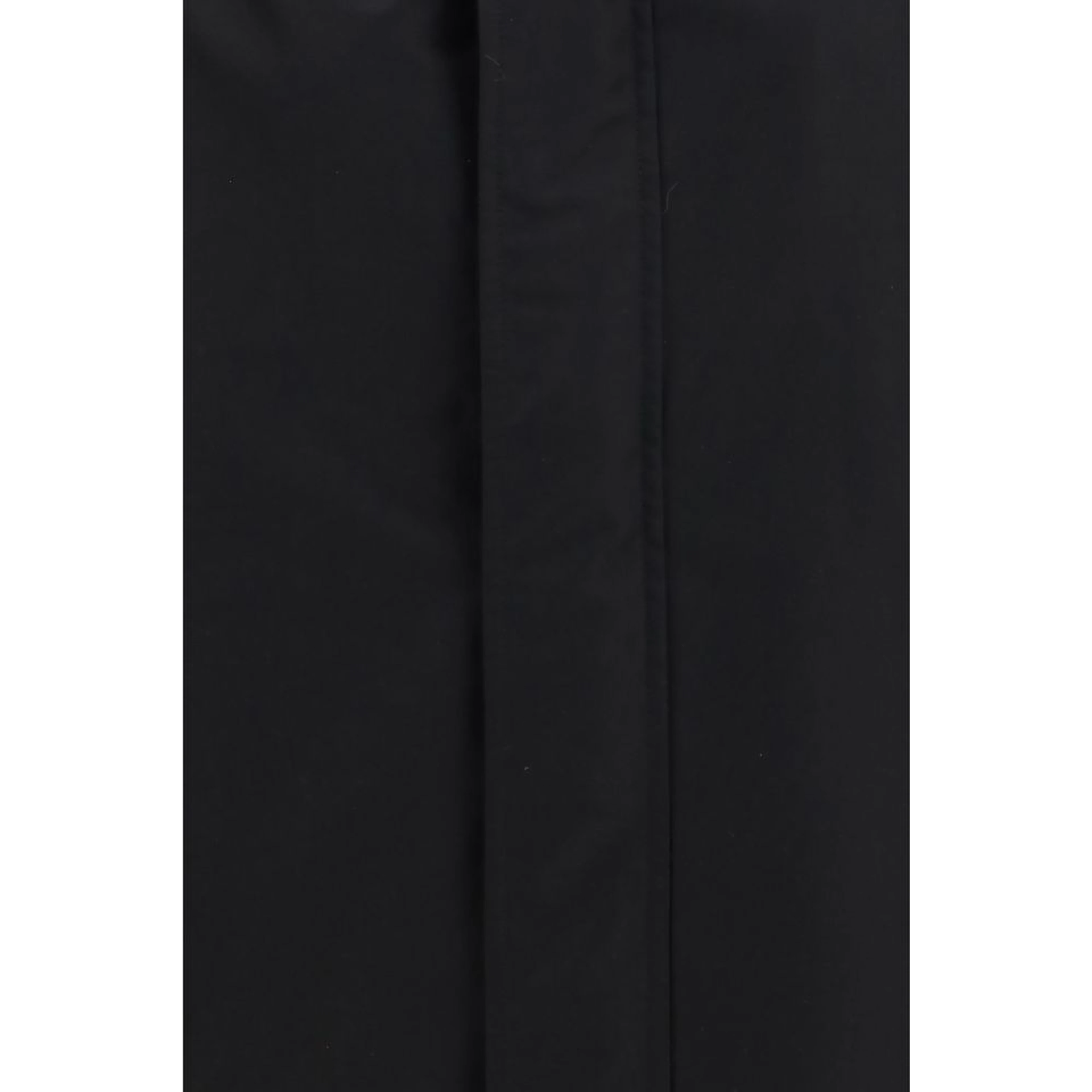Black Cotton Full-Length Jacket