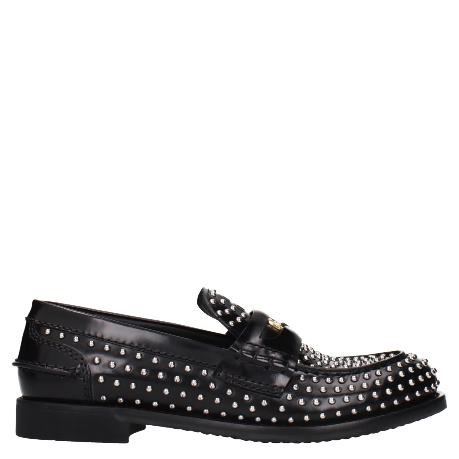Black Leather Slip-On Loafers