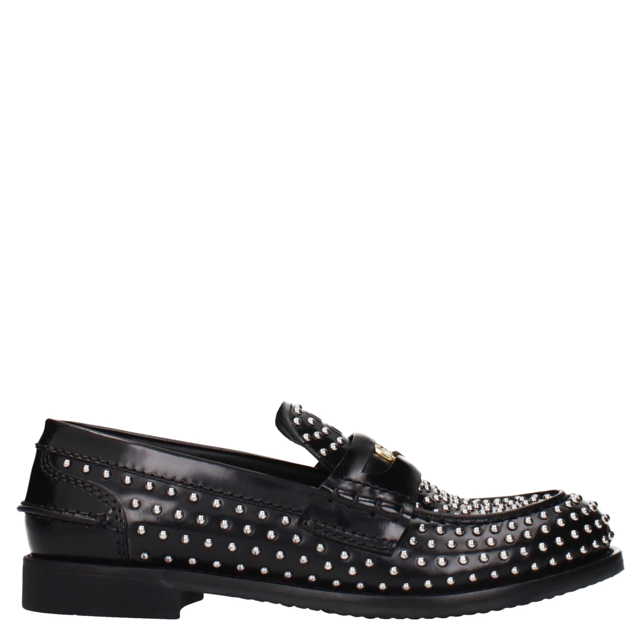 Black Leather Slip-On Loafers