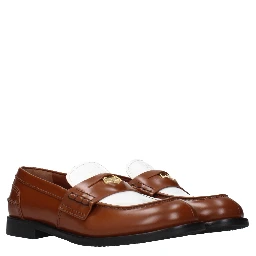 Brown Leather Slip-On Loafers