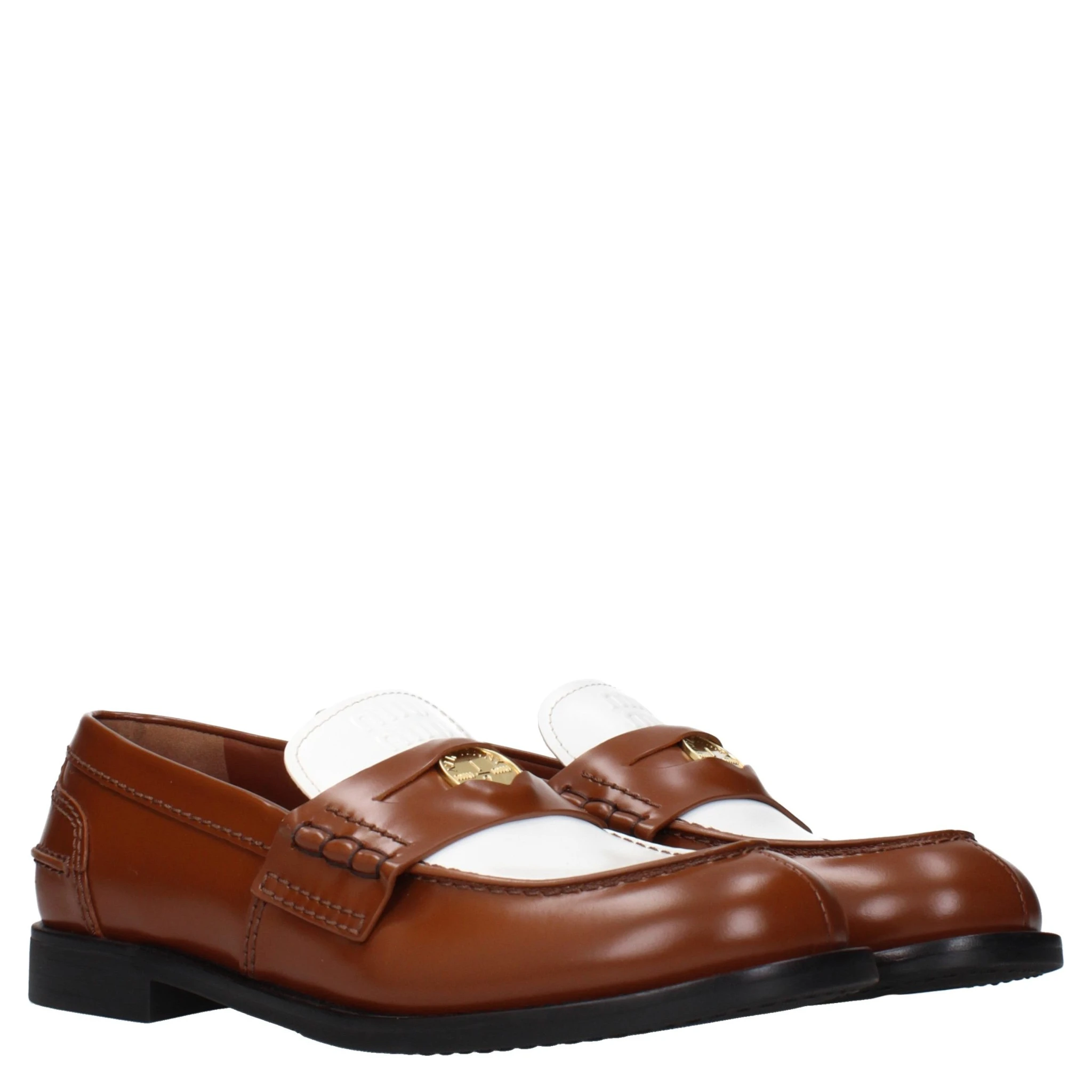 Brown Leather Slip-On Loafers
