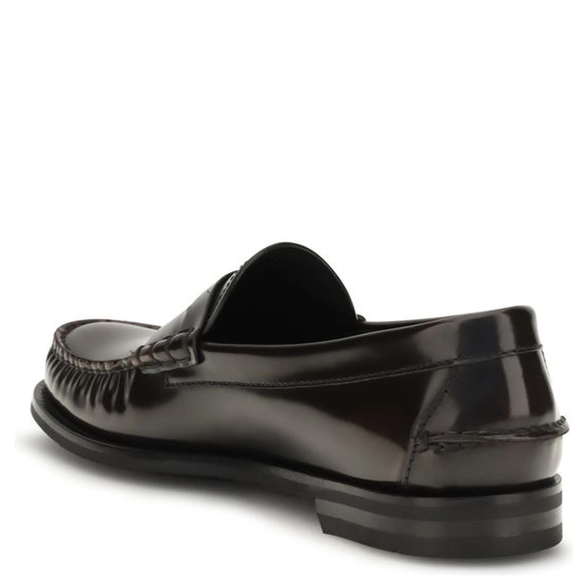 Brown Calf Leather Bos Taurus Slip-On Loafers