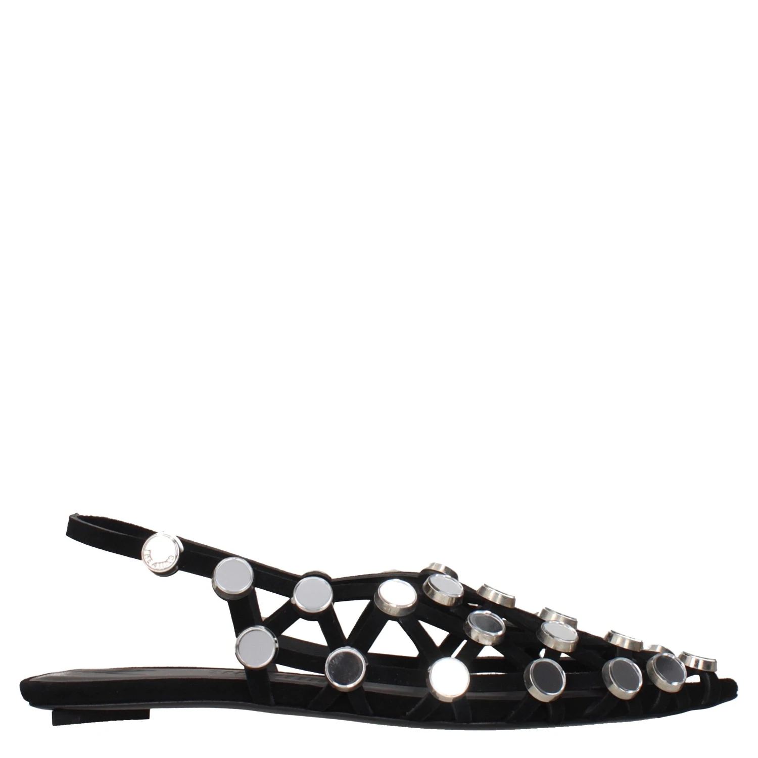 Black Leather Ballet Flats
