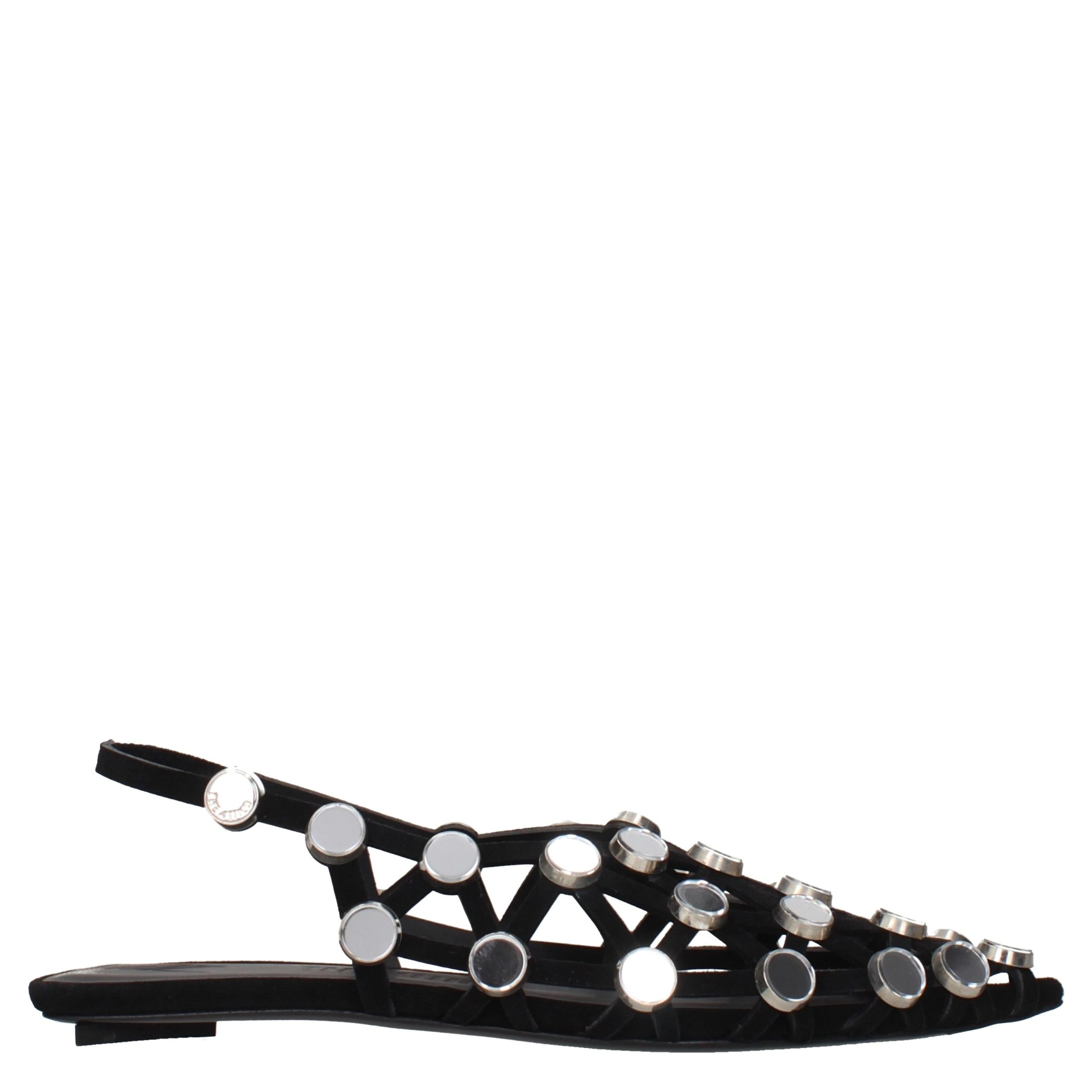 Black Leather Ballet Flats