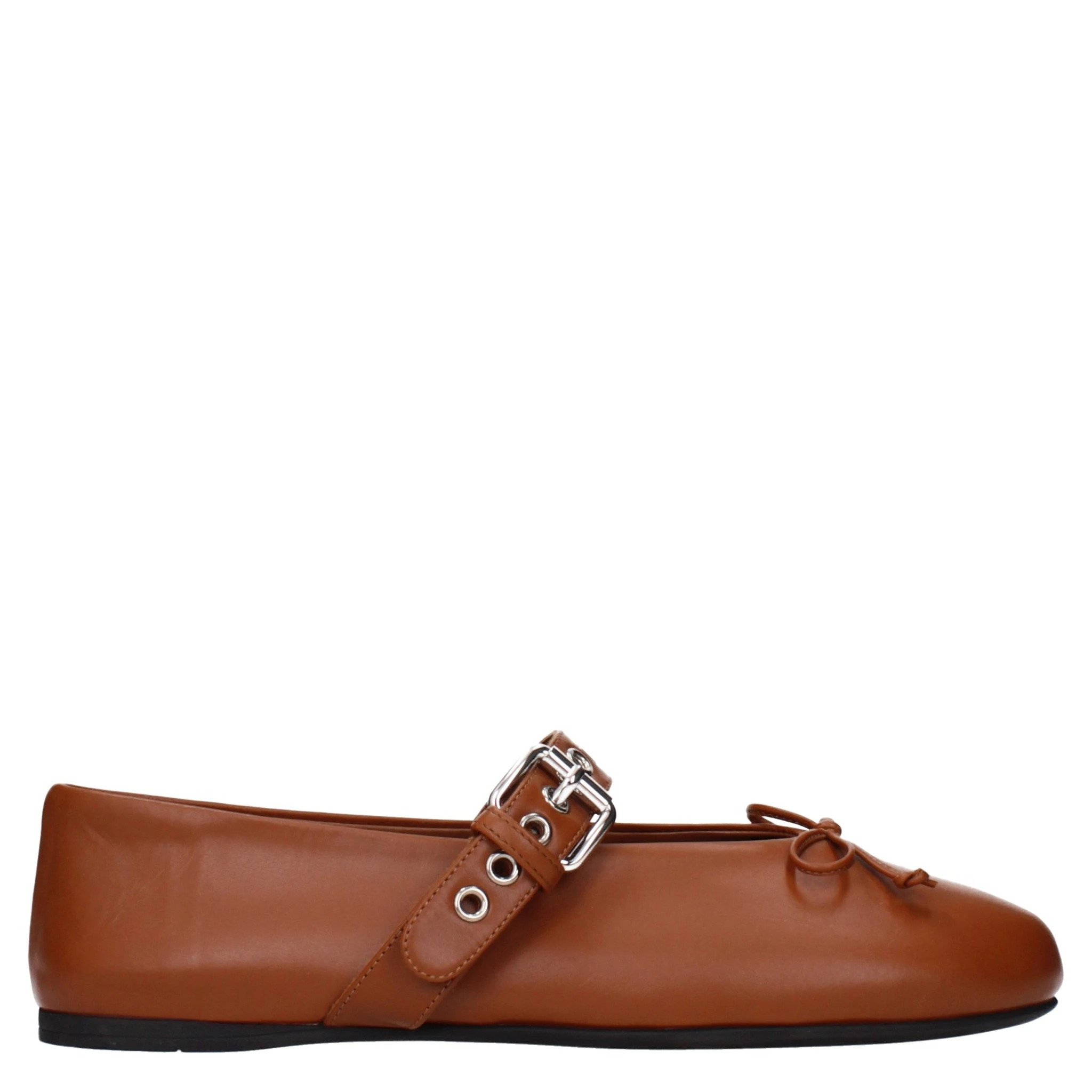 Brown Leather Ballet Flats