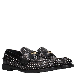 Black Leather Slip-On Loafers