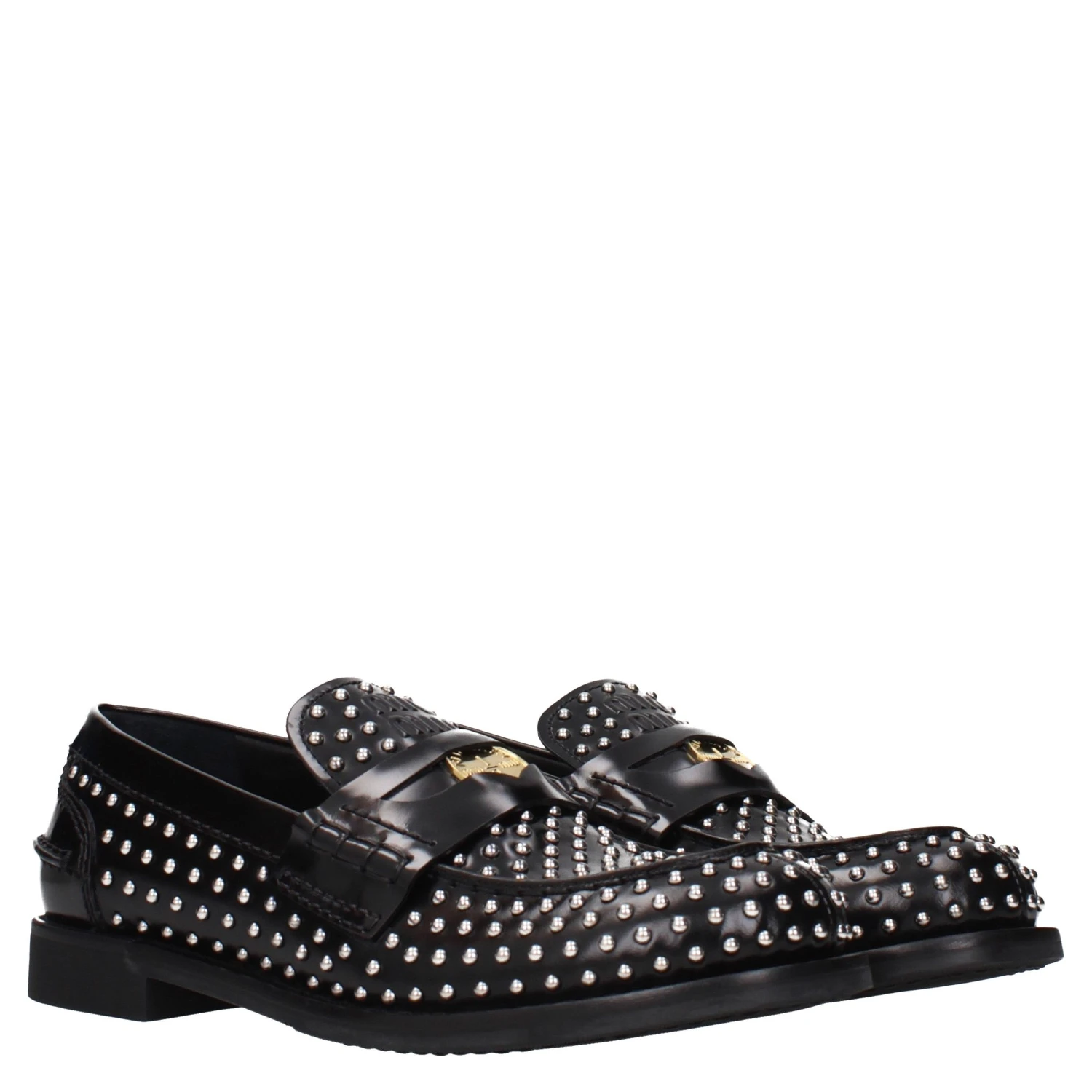 Black Leather Slip-On Loafers