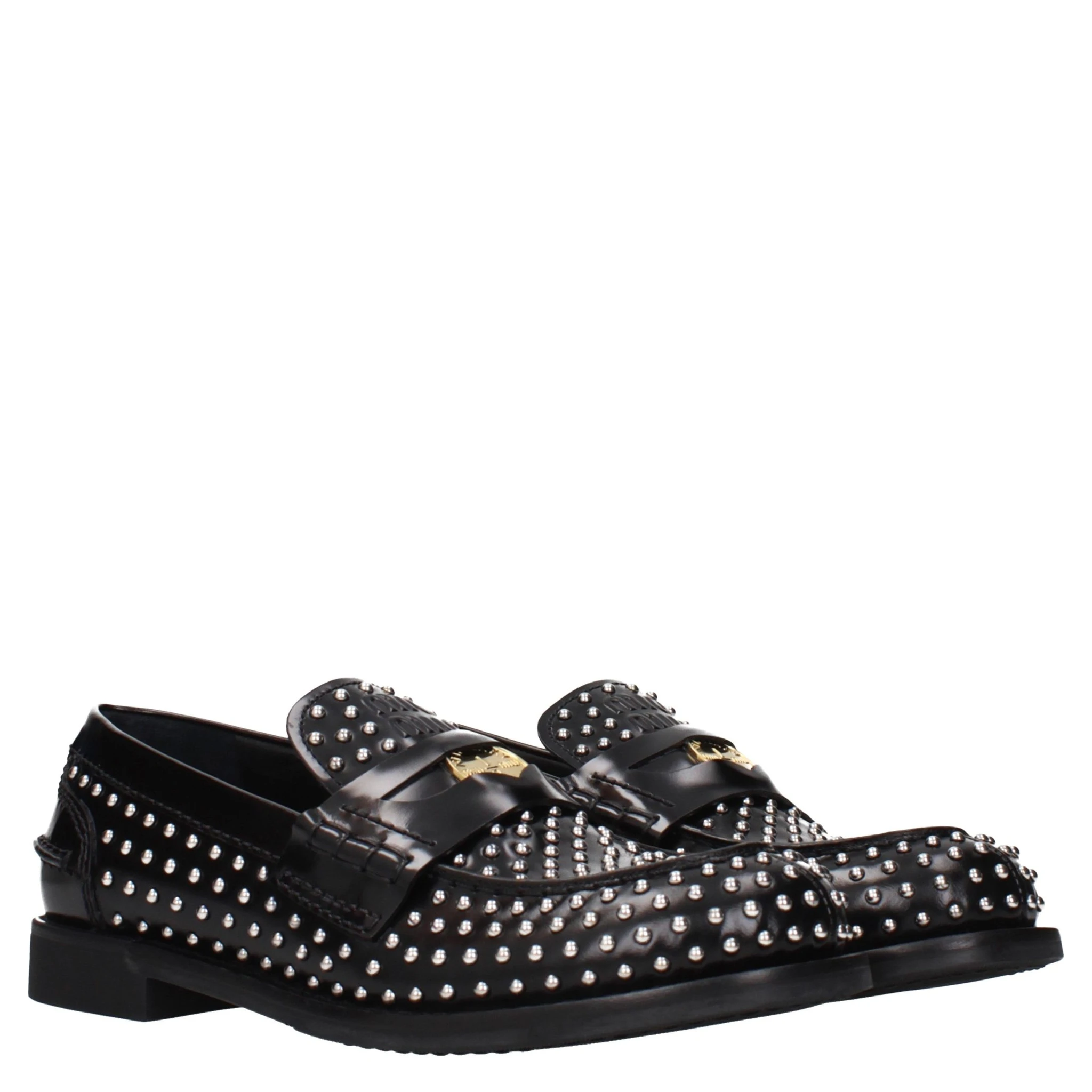 Black Leather Slip-On Loafers