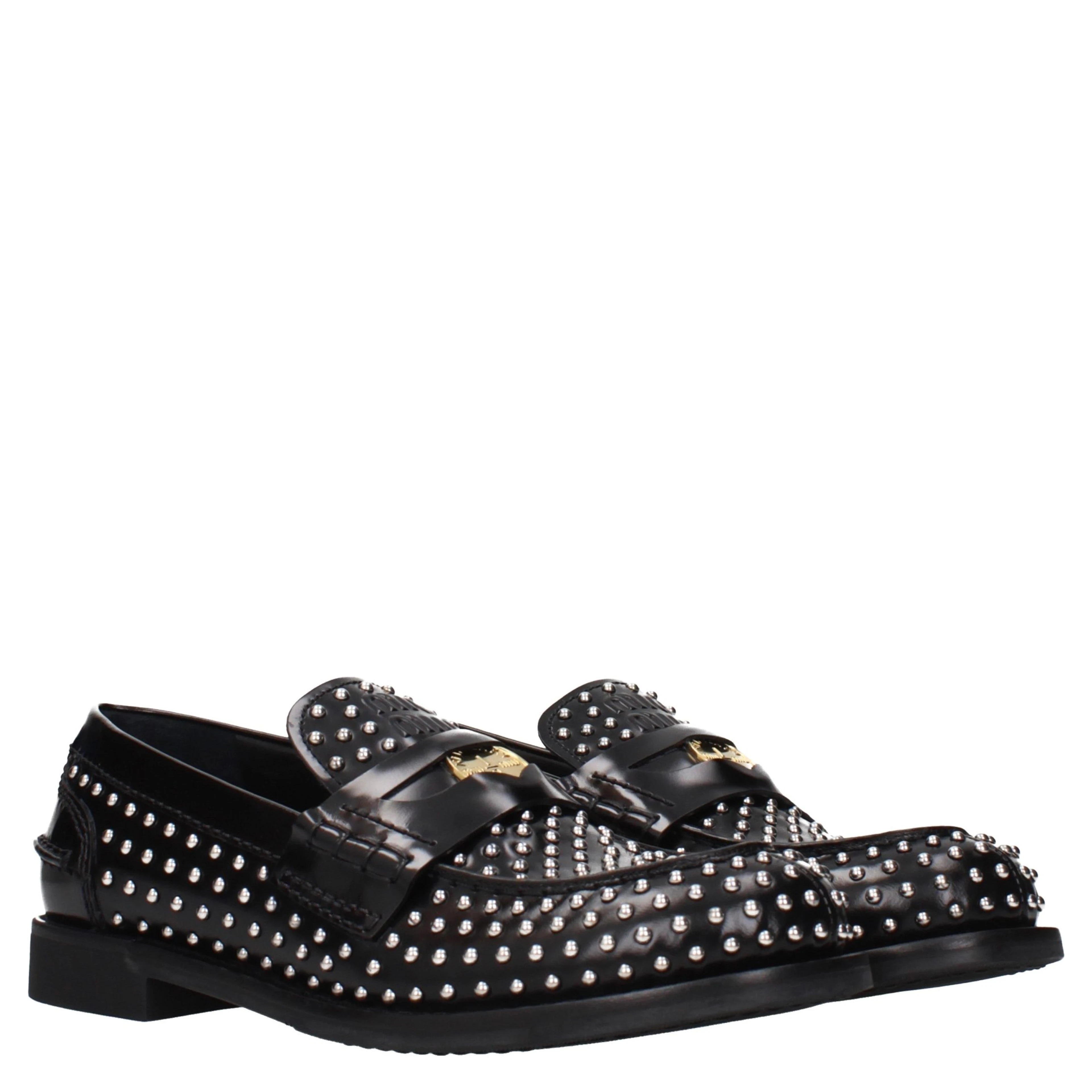 Black Leather Slip-On Loafers