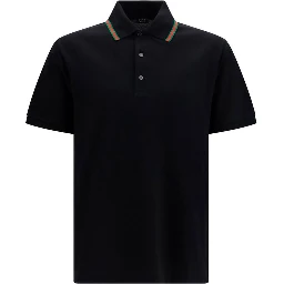 Black Cotton Polo Shirt